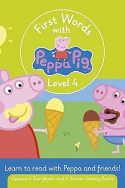 Peppa Pig كتاب أنشطة ملصقات قصص ما قبل النوم المستوى الرابع