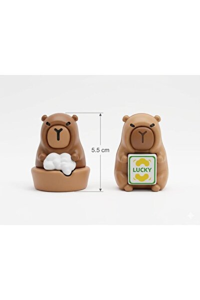 Tıfıl Toys Şans kutulu Kapibara ve Bulutlu Kapibara: Kompakt Boyutlu 5.5cm İk...