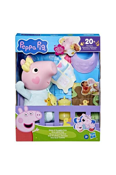 Peppa Pig Jucarie de plus interactiva - Oinks and snuggles Evie, cu accesorii