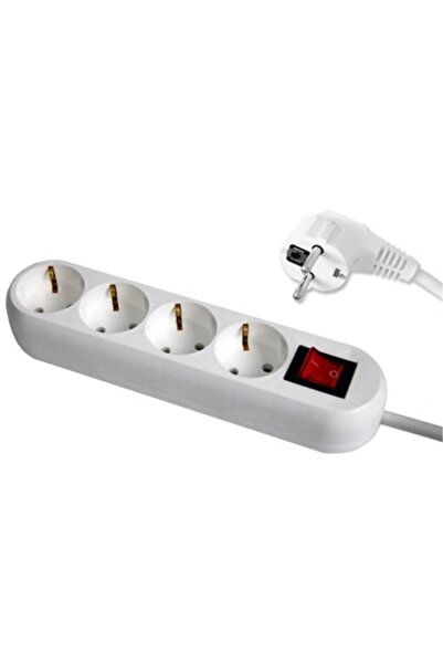 OEM Extension cord PS-4X3S, 4 sockets, 3 m (White)