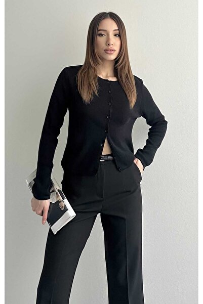 yeditepe fashion Wool Blend Basic Knitwear Cardigan