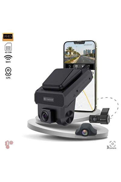 Tecar Te-D34G Tecar Dashcam 4g Direct Tracking 3 Cameras 1080P