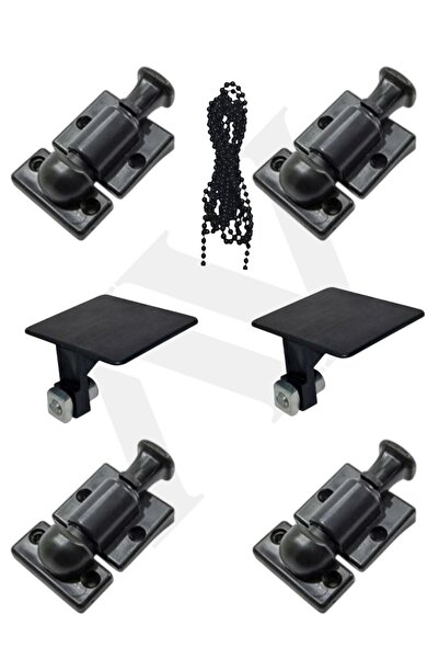ALUWAND Cam Balkon Aksesuar Seti 4 Kilit 2 Kapak + Montaj Vidaları Dahil – Da...