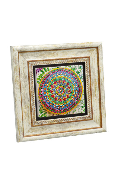 Sadrazam Mandala Pattern Printed Natural Stone Painting 20X20Kd-52