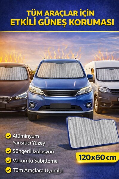 NKT GROUP واقي شمس للزجاج الأمامي للسيارة مضاد للأشعة فوق البنفسجية، مقاس 120...