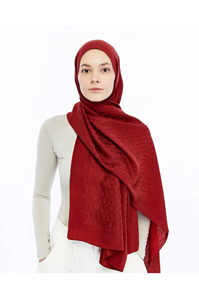 Valentino Orlandi Alia Jacquard Shawl-2 60% Lyocell 40% Cotton -Red