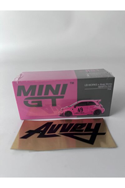 mini gt LB-Works x Abas Works Abarth 595 - Pembe (Pink) - 1:64