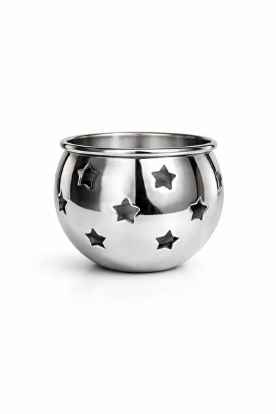 YONCA ART CONCEPT TEK ADET DEKORATİF METAL MUMLUK (7*7 )YILDIZ DESENLİ ŞIK MA...