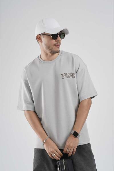 king brich Double Face Oversize Fit T-Shirt with Back Print Detail