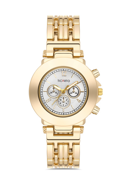 Ticarto Women's Gold Color Wrist Watch Tctss000304S0487