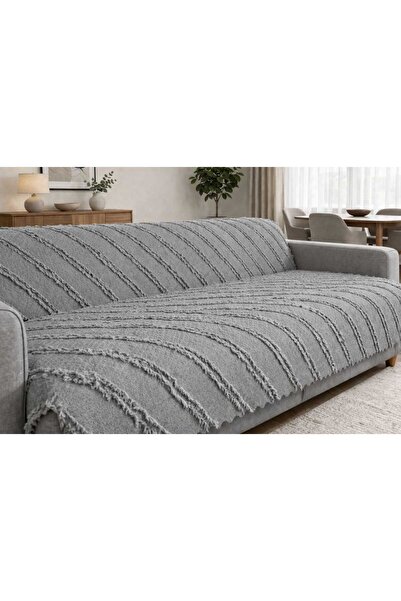 PEREN HOME Chenille Tassel Sofa Cover 175X215 cm - Sofa Bed Cover, Non-Slip, ...