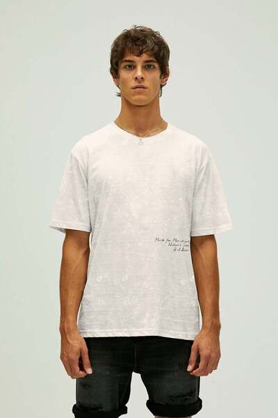 Bad Bear تي شيرت مارشميلو للرجال من ماد فور تي شيرت، تي شيرت إكرو برقبة دائرية