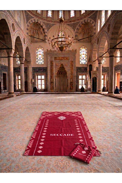 Asyabayrak سجادة صلاة محمولة باللون الأحمر الداكن، سهلة الحمل، هدية للعمرة وا...