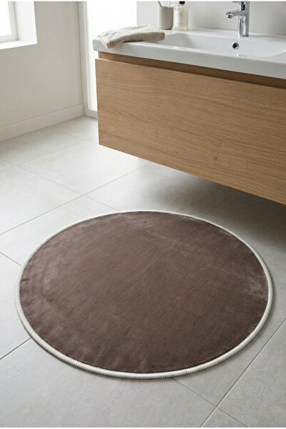 Zevahir Home Στρογγυλό χαλάκι μπάνιου πολλαπλών χρήσεων με αντιολισθητική βάσ...