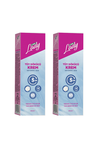 Derby Lady Depilatory Cream for Sensitive Skin 100 ml X 2 Pieces