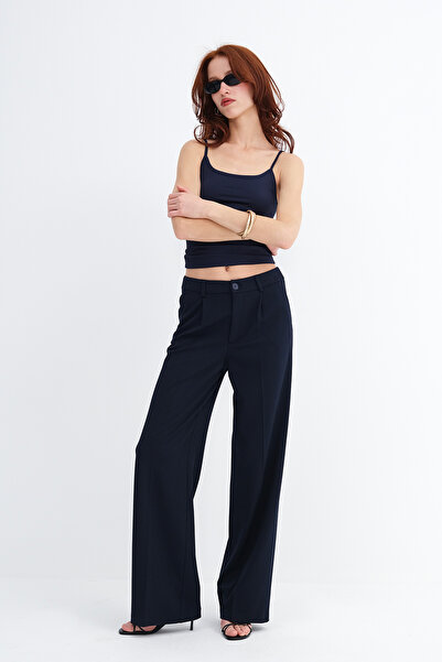 Addax Pantaloni largi cu nasturi PN1431