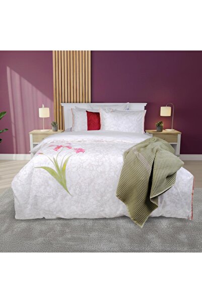 Sarev طقم غطاء لحاف أوبال جراي مزدوج مصنوع من القطن بنسبة 100%