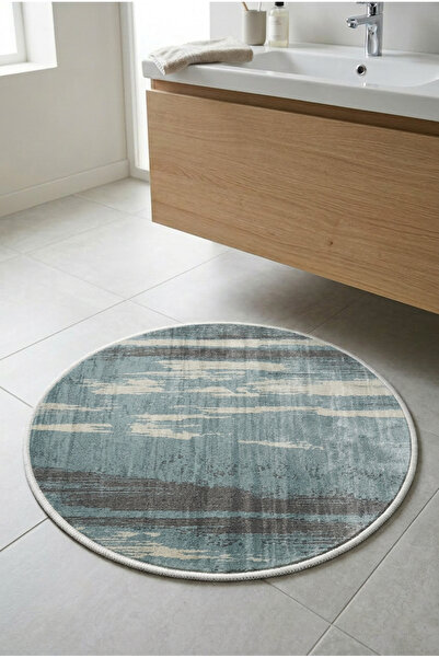 Zevahir Home Round Multi-Purpose Bathroom Mat Non-Slip Base Foot Mat 50X50 Mo...