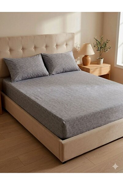 Constanza Exclusive ملاءة سرير مطاطية مزدوجة من القطن من لينا + 2 غطاء وسادة