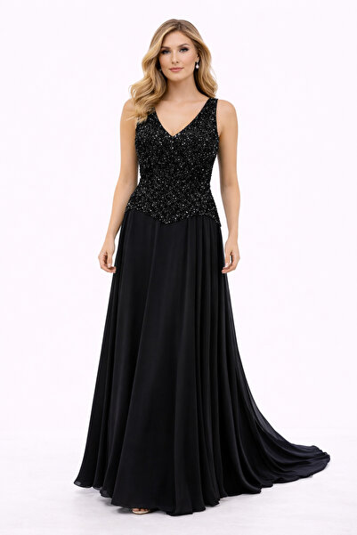 Hüseyin Baştürk Payet V Yaka Prenses Kesim Abiye