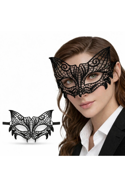 Lisinya قناع فينيسيا من الدانتيل الأسود للنساء - قناع أنيق للحفلات والرقص رقم...