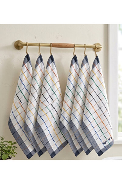 Vivesta Home 100% Cotton Drying Cloths Set of 6 45×65 cm – Absorbent, Washabl...