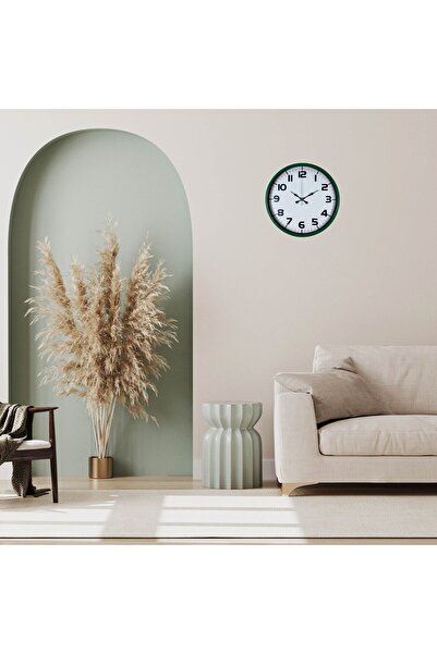 Leyaton ساعة حائط أنيقة خضراء مقاس 36 سم RVRYT-RS345