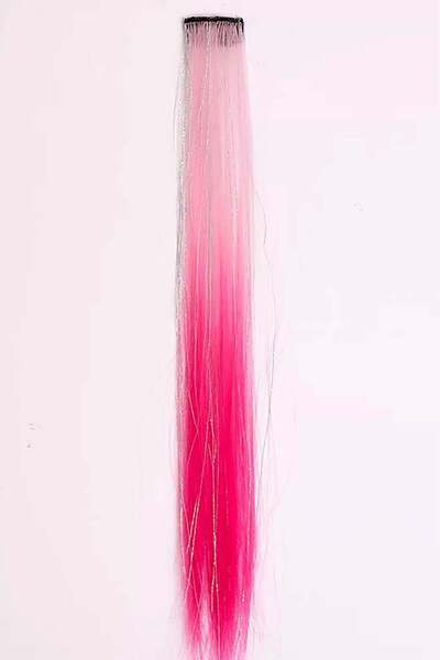 TAKIŞTIR Розова брокатена странична украса за коса (50 см)