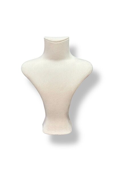 Ventilated Model Suede Fabric Necklace Mannequin 23/18.5/7 .5
