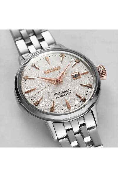 Seiko Presage Women Automatic White Dial Analog Stainless Steel Watch SRE 009 J 1