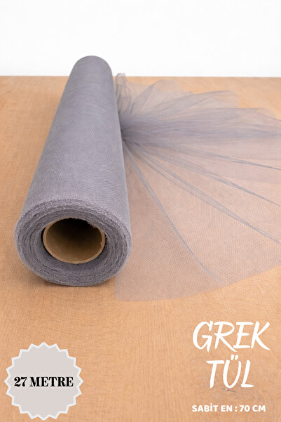 Mortex Gray Iranian Greek Tulle Length 27 Meters Width 70 cm - Engagement Hen...