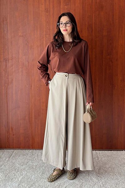 Ceylan Otantik Παντελόνι Βιζόν Πολυβισκόν με φούστα