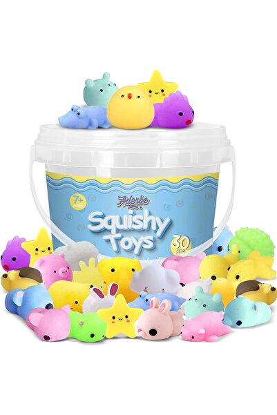 genernic 30 قطعة من ألعاب موتشي المطاطية بأشكال مختلفة