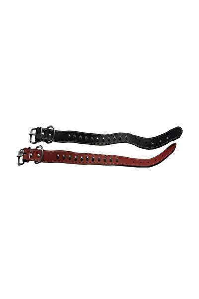 Antal Zgarda pentru caini, ANTAL, numar 2, din piele, 45 cm, negru
