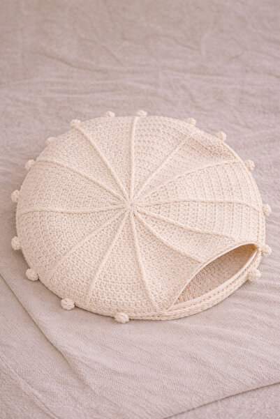 Günebakan Handmade "Hanım Evi Throw Pillow Cover" Ecru (Only the Cover, Inner...