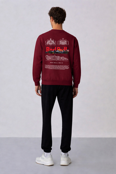 ZAVIXO -Erkek 3 Thread Oversize Set – Sports & Casual Combination Red Bull