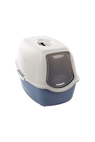 Flamingo CAT LITTER LEXIE L BLUE/WHITE 39x56x39.5(h)cm