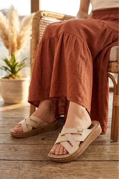 Oksit شبشب Trd 102 ذو النمط البوهيمي ذو الأشرطة المتقاطعة ونعل سميك