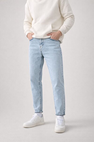 oraystore Men's Light Blue Comfortable Fit Jeans