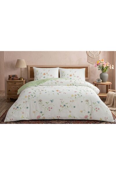 Taç New Season Ranforce Cotton Single Duvet Cover Lorinda Green