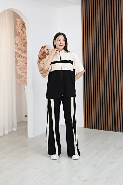 chize Σετ φόρμας Garni Oversize από ύφασμα Modal με λεπτομέρεια από φερμουάρ