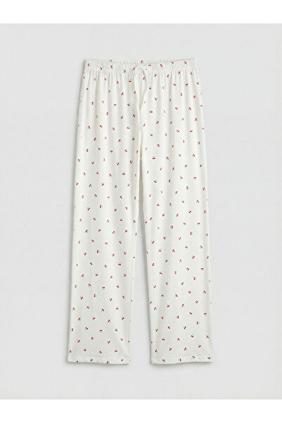LC Waikiki New season ecru cherry patterned women's pajama bottoms from gulis...