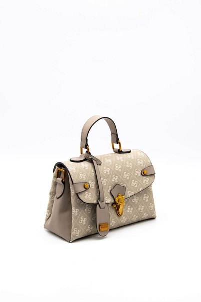 Silver Polo 1159 Women's Hand and Shoulder Bag Sand Mink