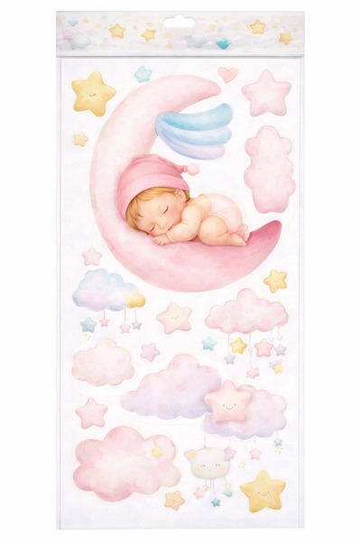 OEM 3D Decorative Wall Sticker – Outer Space with Planets, Moon and Rocket – ...