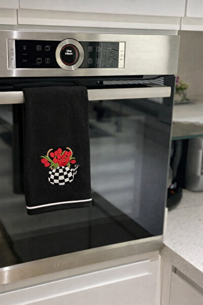 Nur Homing Checkered Teapot Black Towel