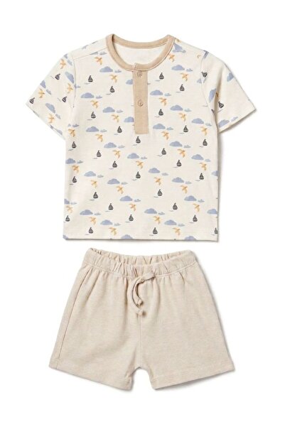 ciccimbaby Ciccim Baby 2-Piece Set with Shorts Halo Seagull Printed