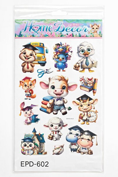 OEM 3D Wall Sticker Children Animals on Scooter, 8D Home Decor Sticker, Color...