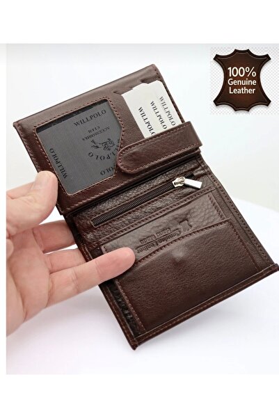 My Easy Shop Genuine Leather Willpolo Men's Wallet Card Holder 11.5*9 cm