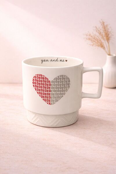 YzHome Acar Porcelain Luxury Heart Patterned Coffee Soft Drink Tea Cup Mug 325ml