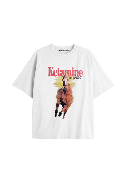 Kalic Studio Tricou unisex oversize vintage y2k alb